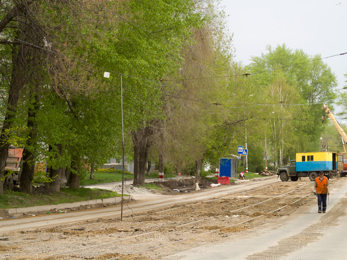 Ульяновск — Ремонт линии на Верхней Полевой улице; Ульяновск — Трамвайные линии: Ленинский район