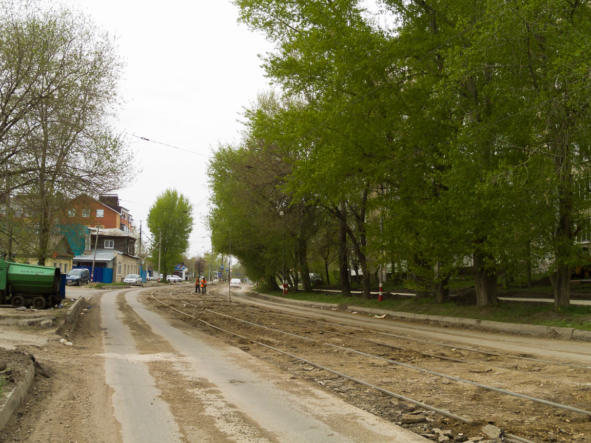 Ульяновск — Ремонт линии на Верхней Полевой улице; Ульяновск — Трамвайные линии: Ленинский район Ульяновск — Ремонт линии на Верхней Полевой улице; Ульяновск — Трамвайные линии: Ленинский район