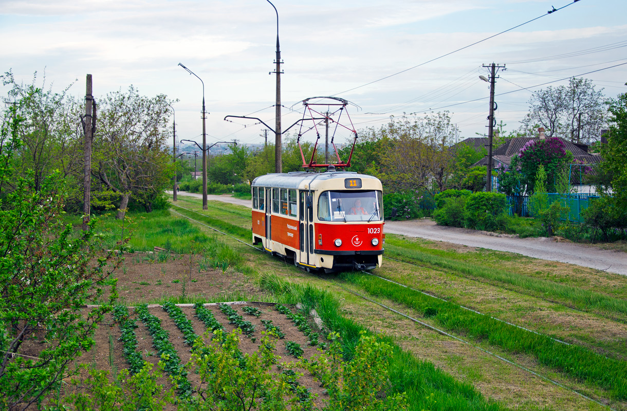 Мариуполь, Tatra T3SUCS № 1023; Мариуполь — Трамвайные линии и инфраструктура