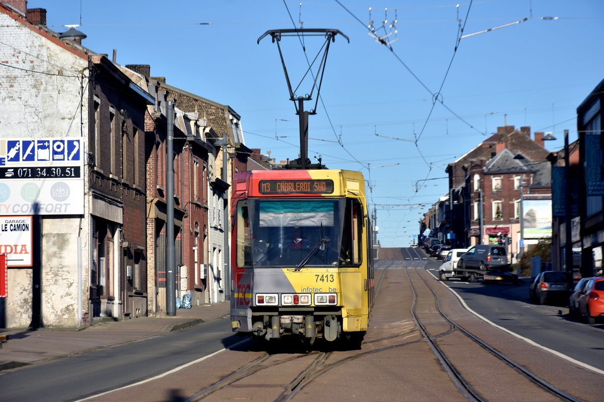 Charleroi, BN/ACEC type 6100 6-axle Nr. 7413