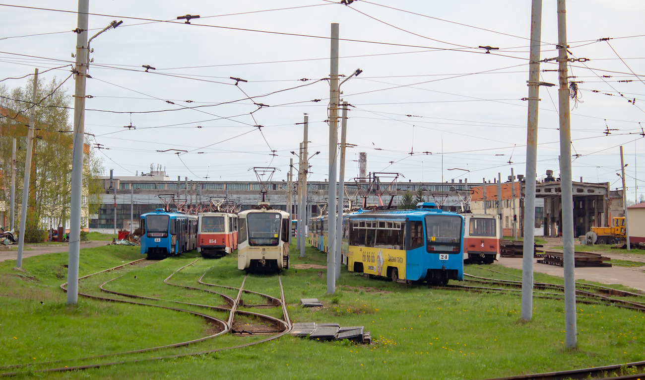 Ярославль, 71-619КТ № 8; Ярославль, 71-619КТ № 24; Ярославль — Трамвайное депо (№ 4)