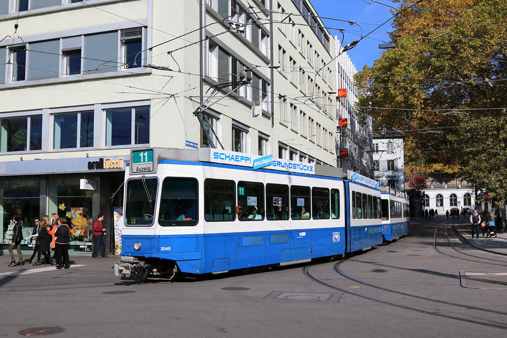 Цюрих, SWP/SIG/BBC Be 4/6 "Tram 2000" № 2048; Цюрих, SWS/SWP/BBC Be 4/6 "Tram 2000" № 2004