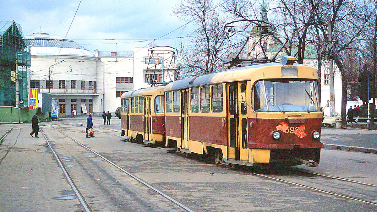 Kiev, Tatra T3SU Nr. 5925; Kiev — Historical photos; Kiev — Tramway lines: Closed lines