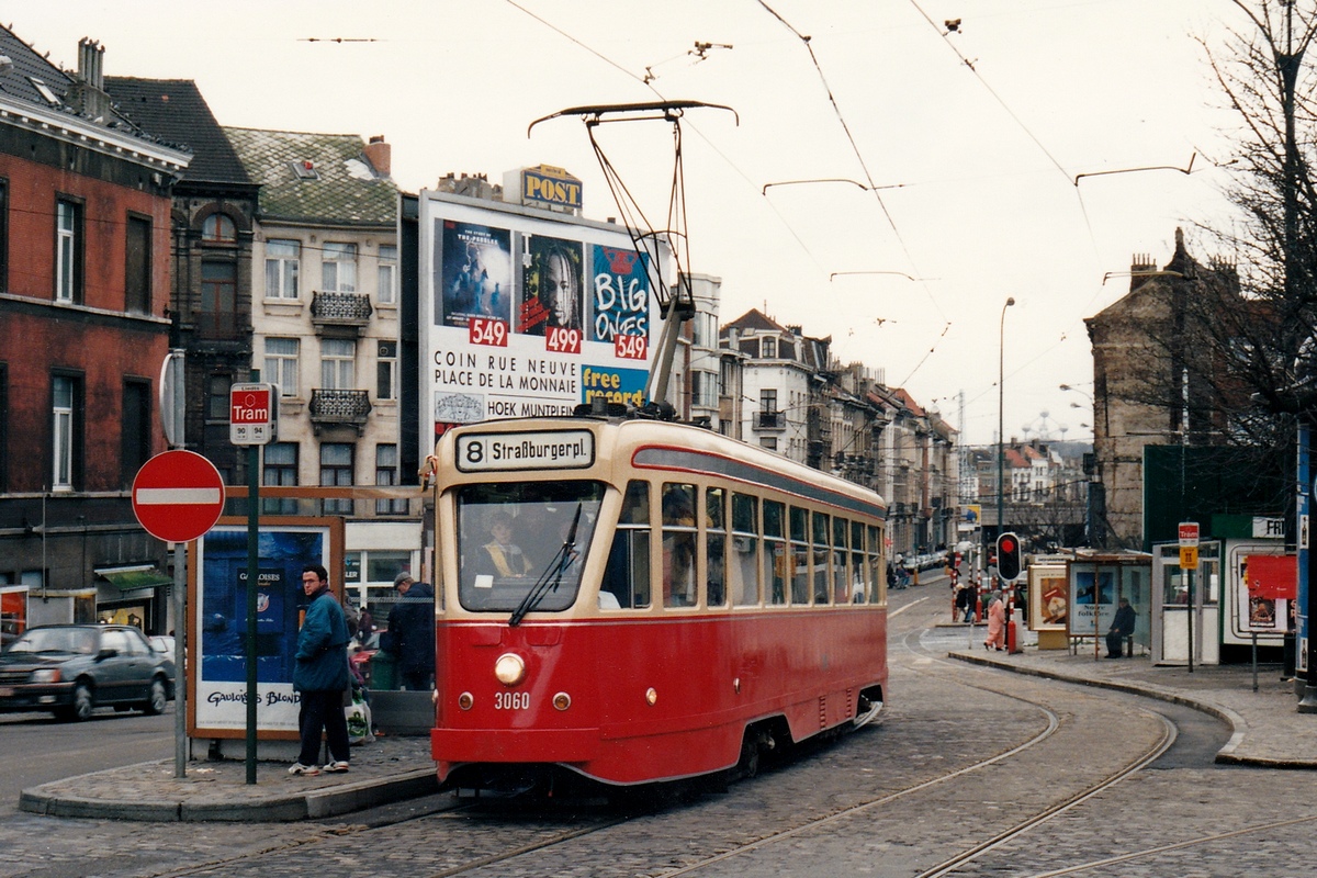 Брюссель, BN PCC серия 7000 № 3060; Брюссель — экскурсия с 3060-7047-7064-7093-7162 (28/01/1995)