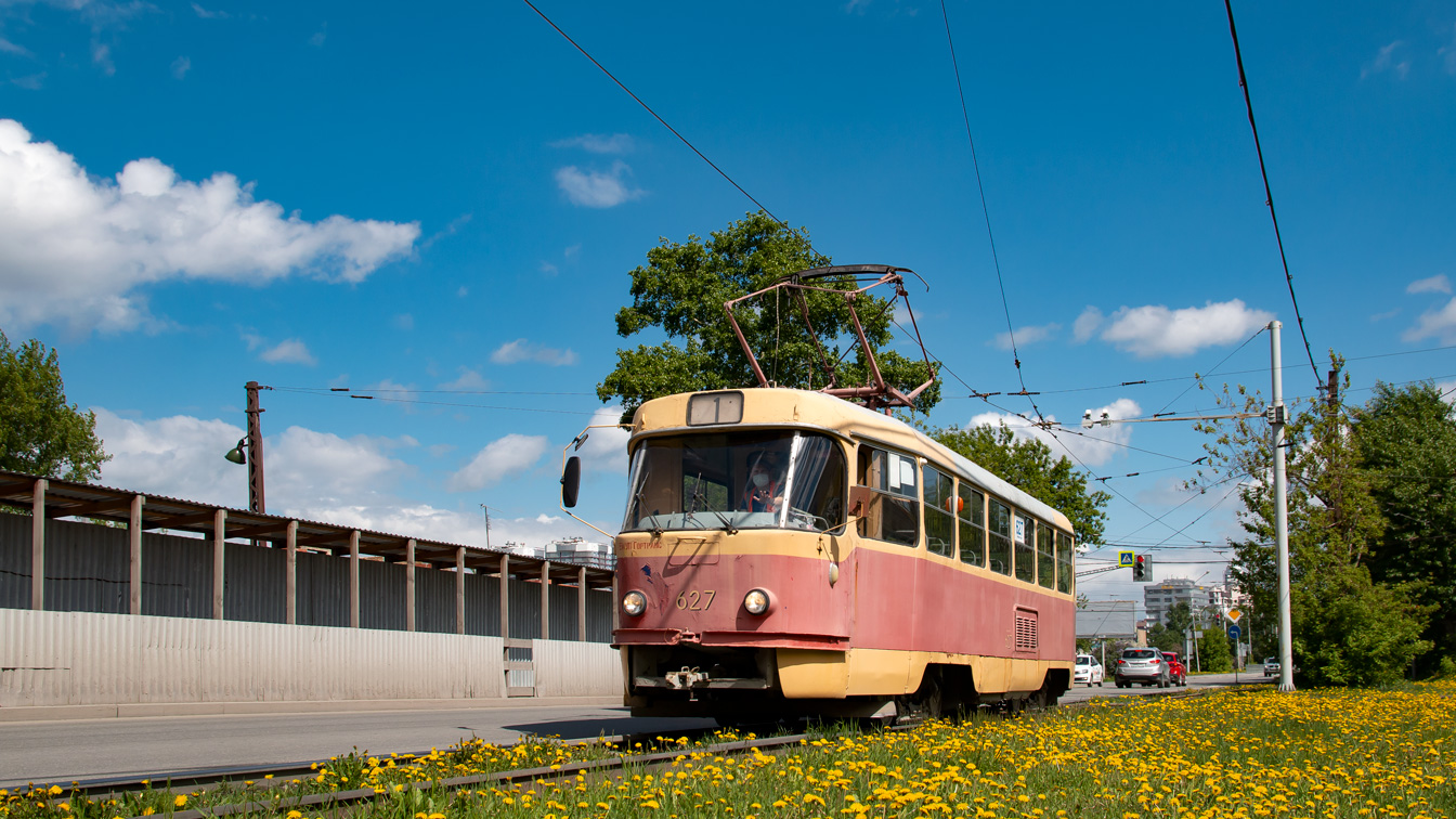 Екатеринбург, Tatra T3SU (двухдверная) № 627