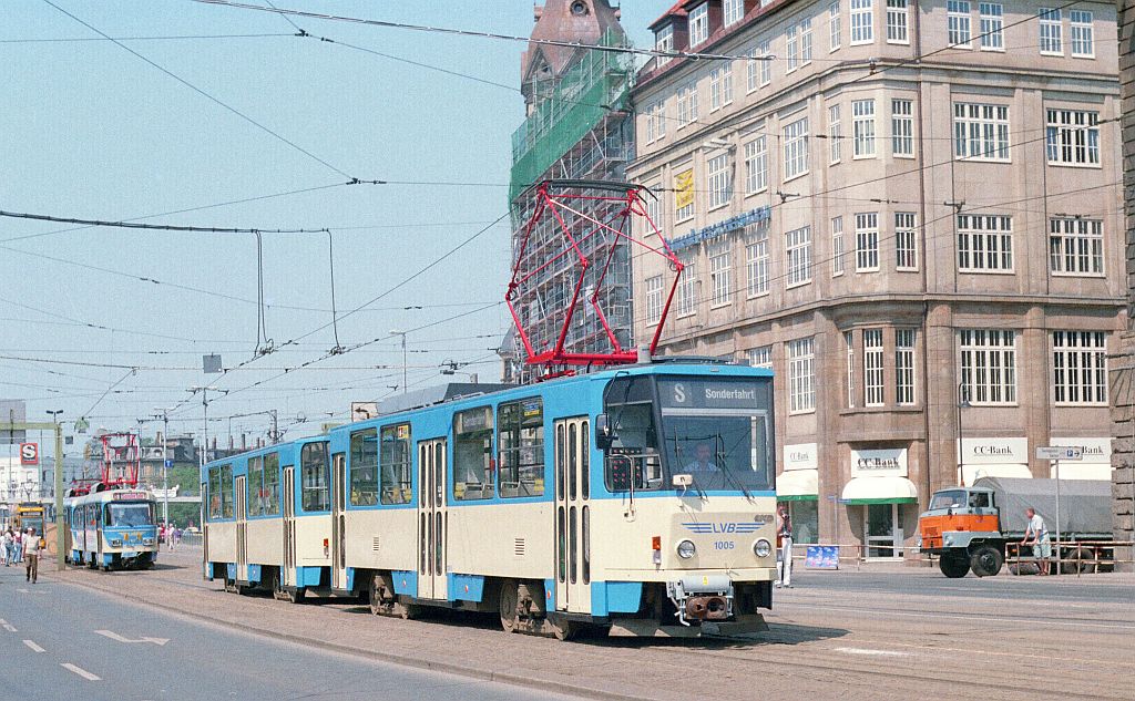 Leipzig, Tatra T6A2 č. 1005; Leipzig — 100 years of electric trams in Leipzig (June 8, 1996)