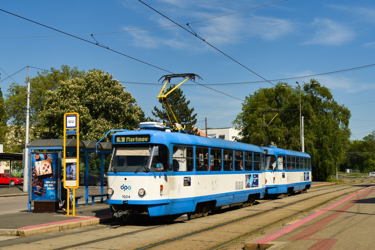 Острава, Tatra T3R.P № 1024