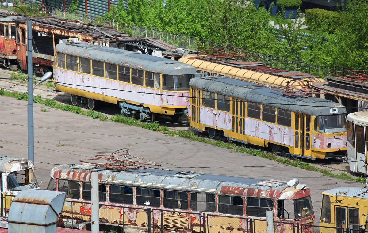 Москва, Tatra T3SU № 0520; Москва — Виды с высоты; Москва — Трамвайно-ремонтный завод (ТРЗ)