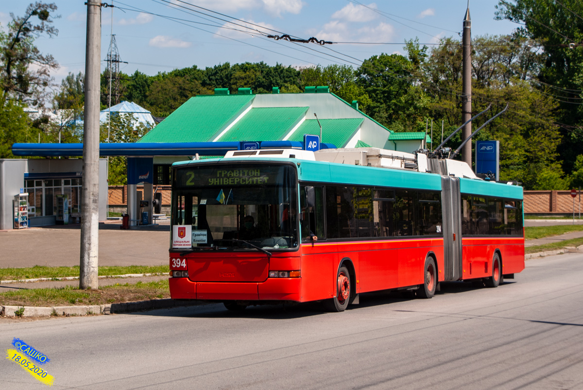 Черновцы, Hess SwissTrolley 2 (BGT-N1) № 394; Черновцы — Ремонт улицы Русской