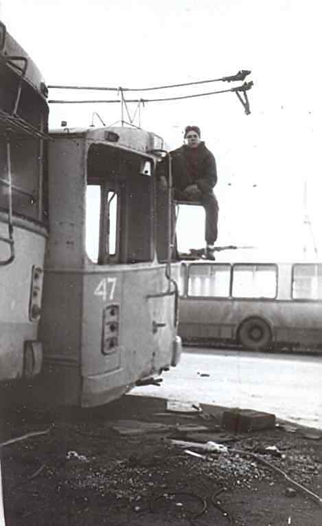 Karaganda, ZiU-682V # 47; Karaganda — Old photos (up to 2000 year); Karaganda — Trolleybus Depot