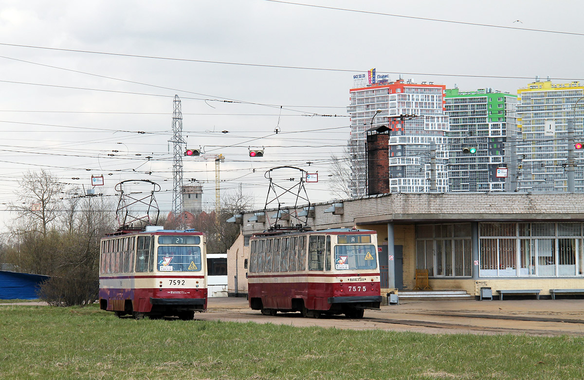 Sanktpēterburga, LM-68M № 7592; Sanktpēterburga, LM-68M № 7575; Sanktpēterburga — Terminal stations