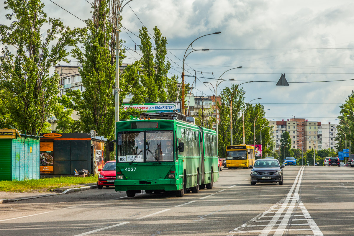 კიევი, Kyiv-12.03 № 4027; კიევი — Service troleybus lines; კიევი — Trolleybus lines: Obolon, Kurenivka, Priorka, Vynohradar