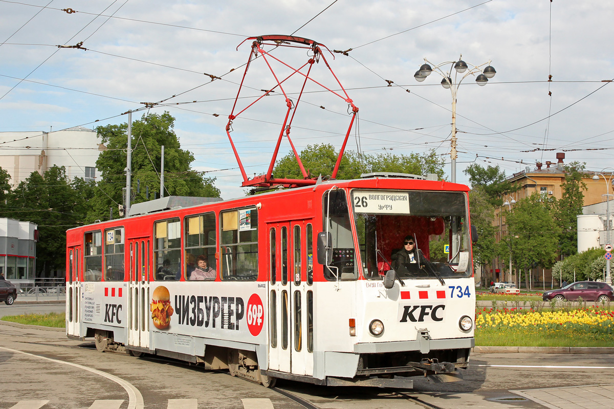 Екатеринбург, Tatra T6B5SU № 734