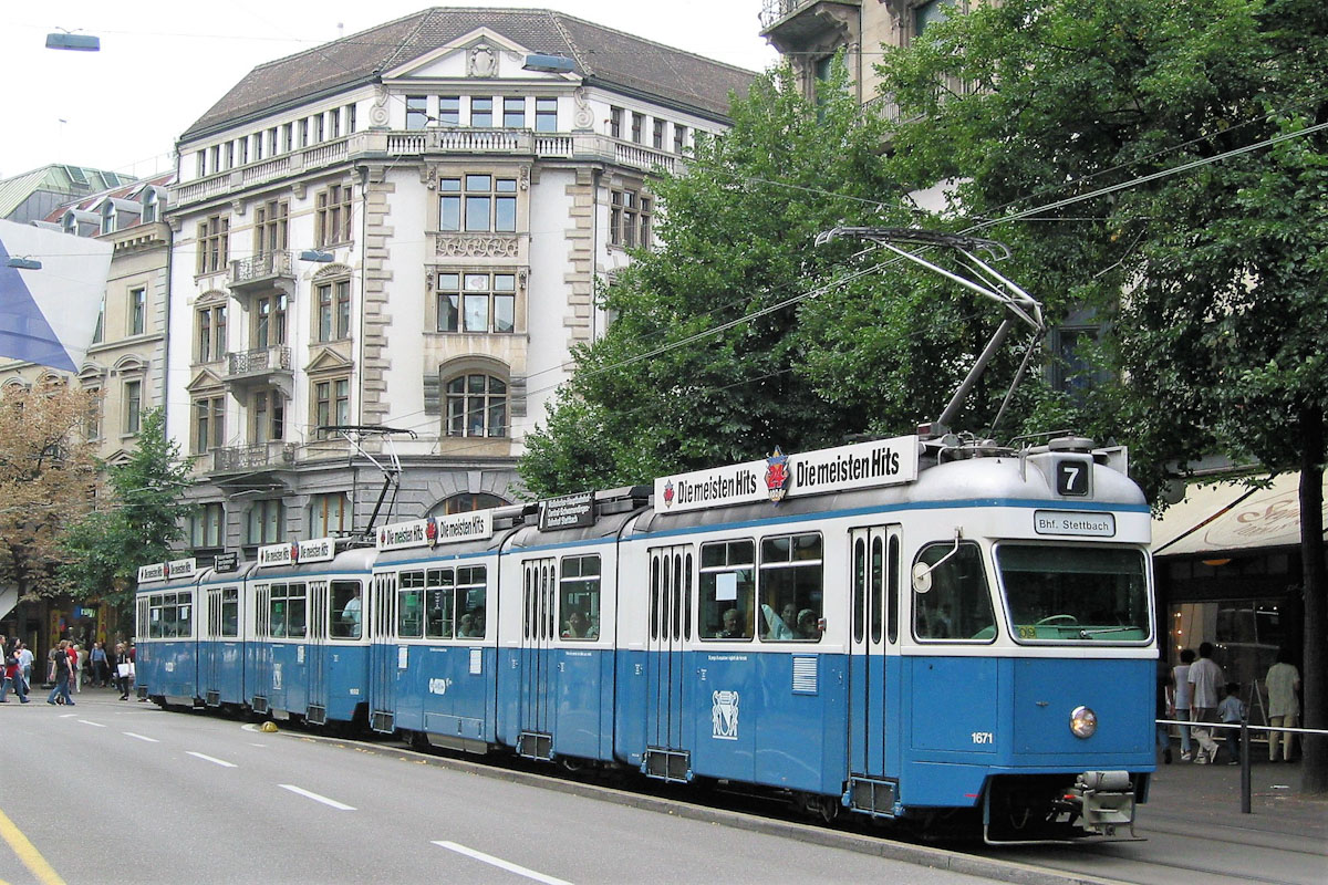 Цюрих, SWS/SIG/BBC Be 4/6 "Mirage" № 1671