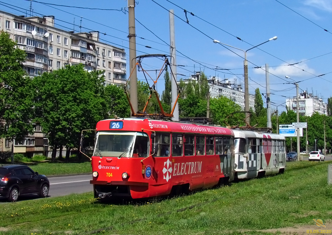 Харьков, Tatra T3A № 704