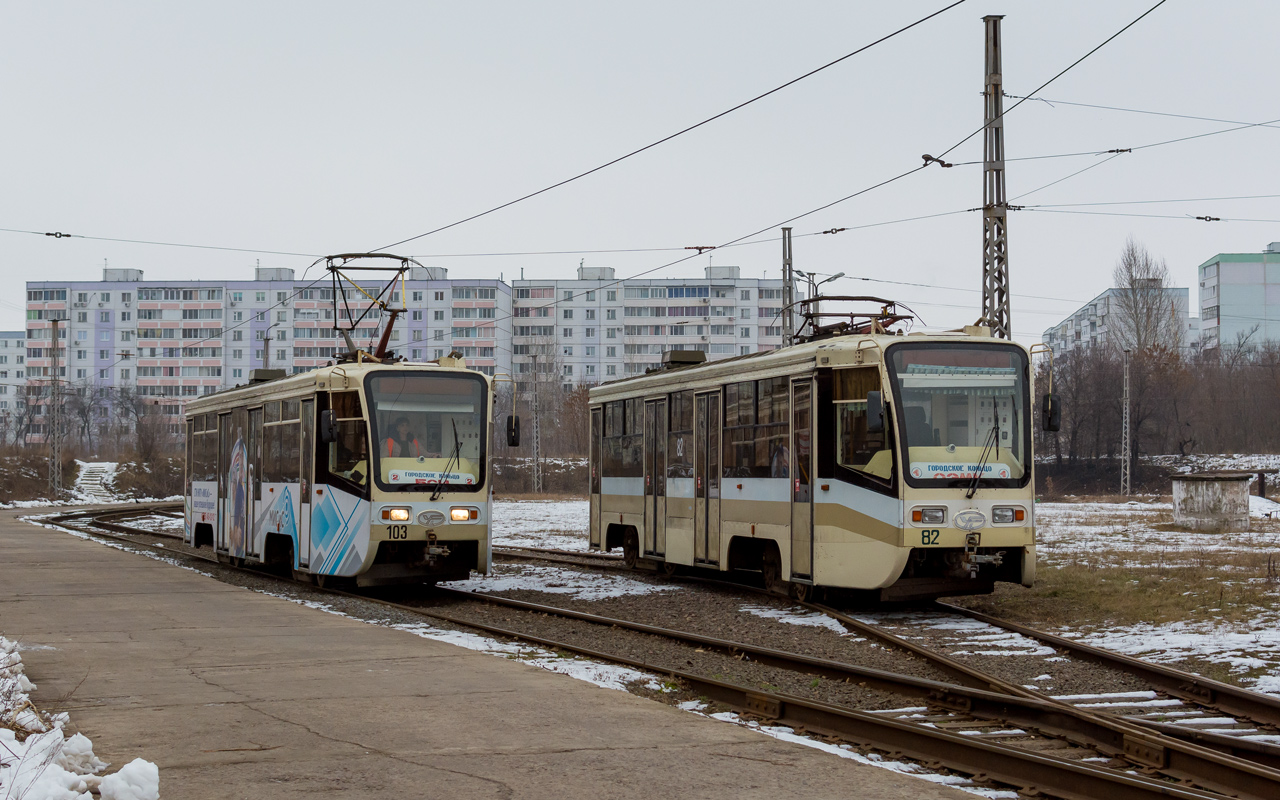 Стары Аскол, 71-619КТ № 103; Стары Аскол, 71-619К № 82; Стары Аскол — Конечные станции