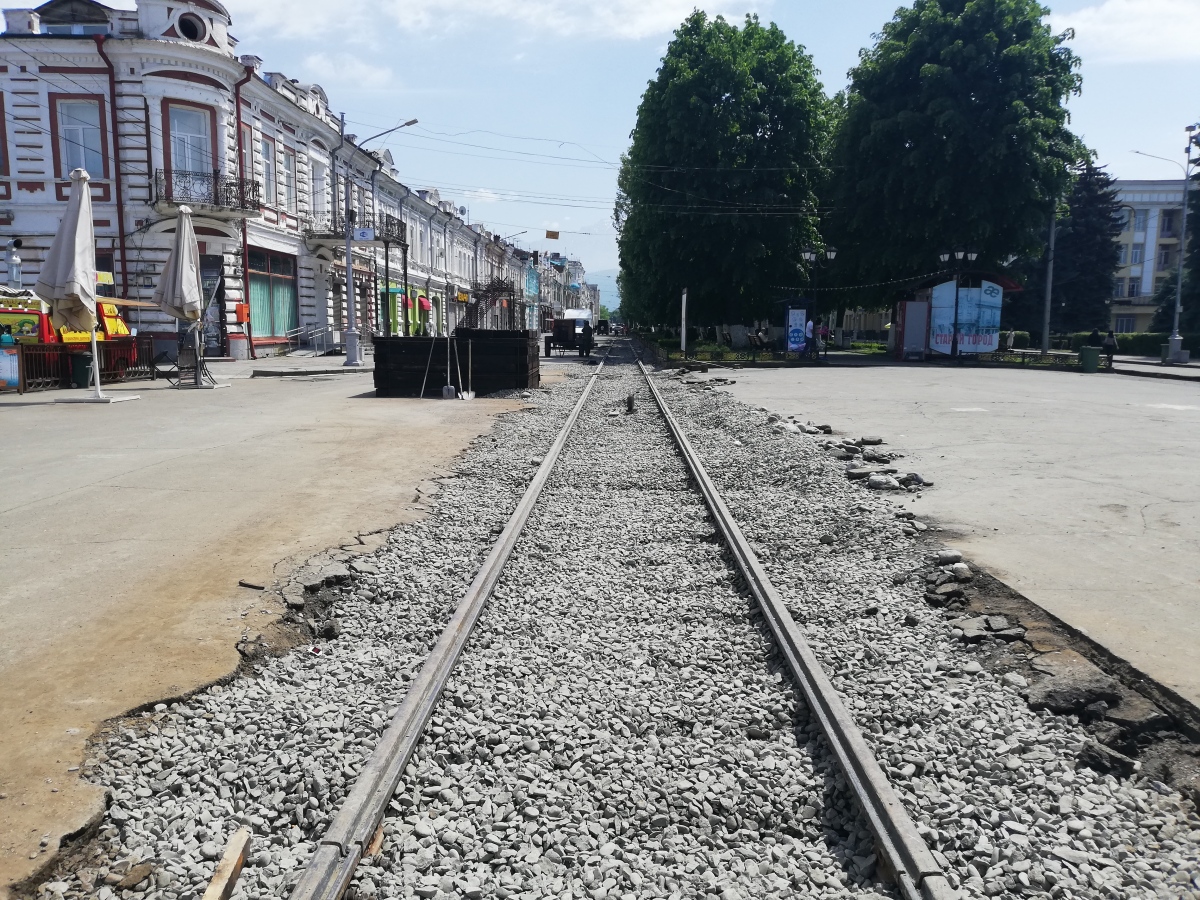 Vladikavkaz — Construction, repair and reconstruction of tram lines