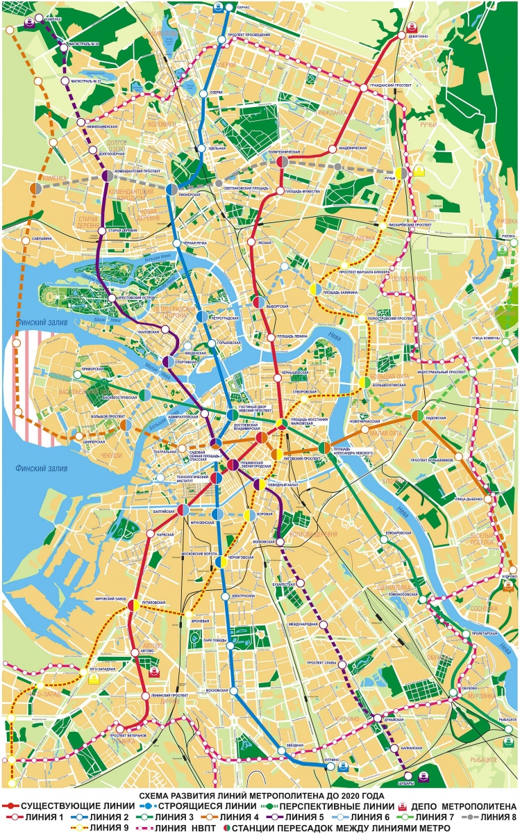 Санкт-Петербург — Метрополитен — Схемы проектов