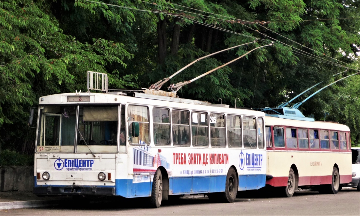 Черновцы, Škoda 14Tr89/6 № 285; Черновцы, Škoda 9TrH25 № 206