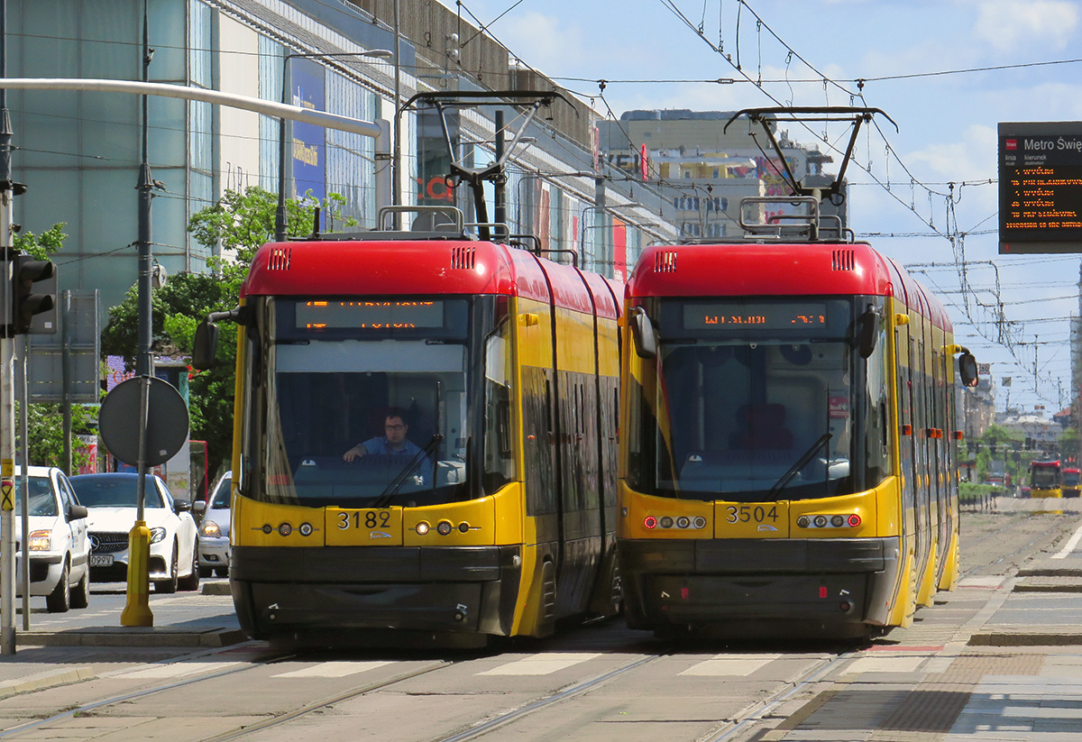 Warsaw, PESA Swing 120Na № 3182; Warsaw, PESA Swing 120NaDuo № 3504