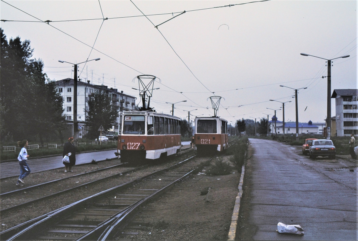 Усолье-Сибирское, 71-605 (КТМ-5М3) № 027; Усолье-Сибирское, 71-605 (КТМ-5М3) № 021; Усолье-Сибирское — Старые фотографии