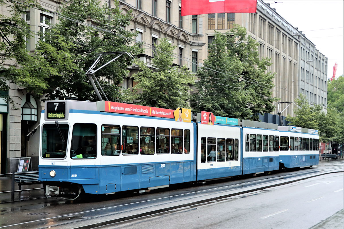 Цюрих, SWP/SIG/ABB Be 4/8 "Tram 2000 Sänfte" № 2119