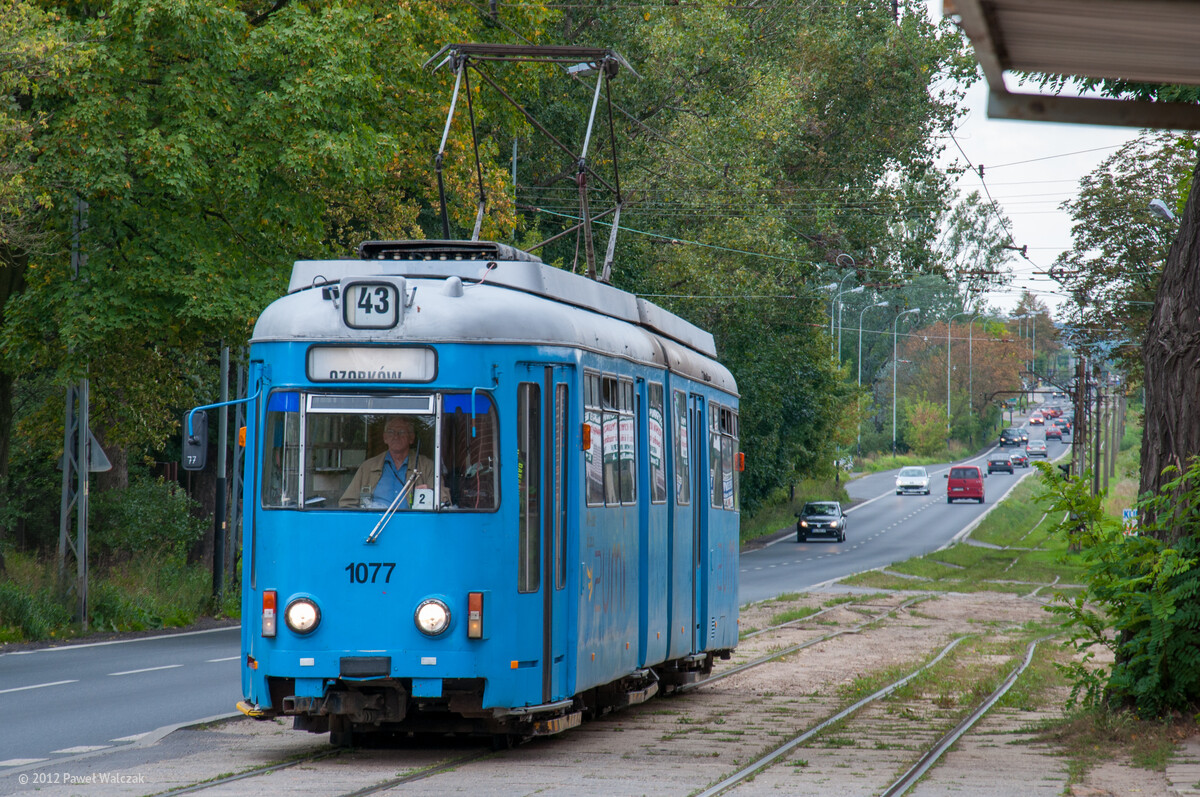 Лодзь, Duewag GT6ZR № 1077