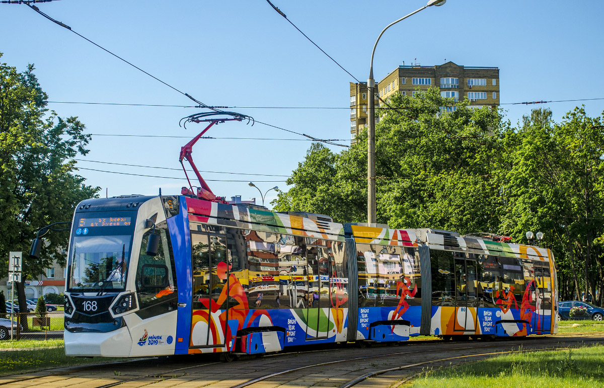 Mińsk, Stadler B85300М “Metelitsa” Nr 168