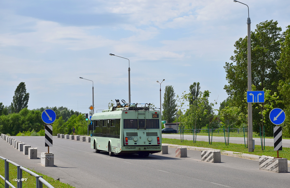 Homiel, BKM 32100D č. 1851; Homiel — Traffic on sections using autonomous running Homiel, BKM 32100D č. 1851; Homiel — Traffic on sections using autonomous running