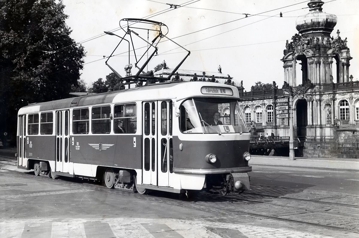 Dresden, Tatra T4D № 2000; Dresden — Old photos (tram)