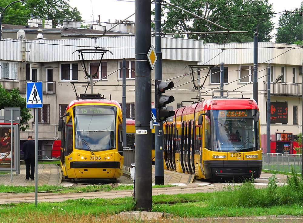 Варшава, PESA Tramicus 120N № 3106; Варшава, PESA Swing 120NaDuo № 3505