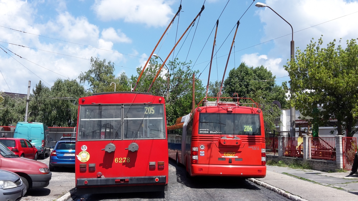 Братислава, Škoda 14Tr10/6 № 6278; Братислава, Škoda 31Tr SOR № 6827