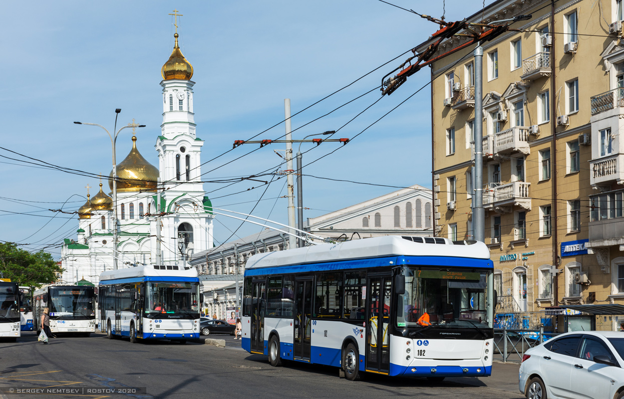 Ростов-на-Дону, УТТЗ-6241-10-02 «Горожанин» № 102; Ростов-на-Дону, УТТЗ-6241-10-02 «Горожанин» № 100