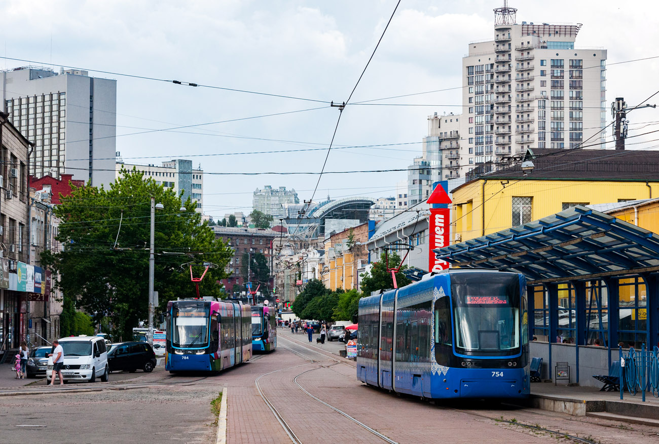 Киев, PESA 71-414К (Fokstrot) № 754; Киев — Трамвайные линии: Скоростной трамвай