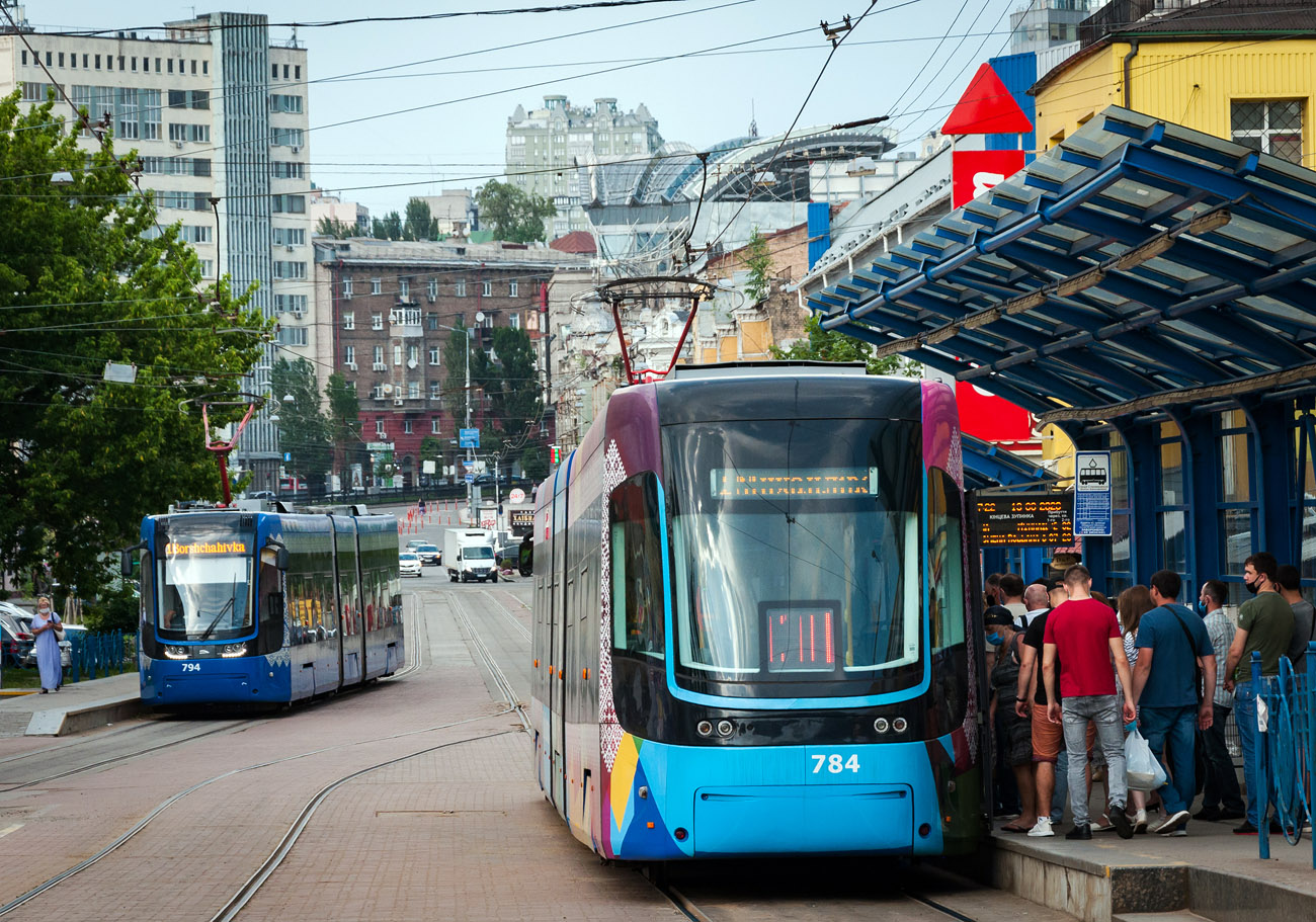 Киев, PESA 71-414К (Fokstrot) № 784; Киев — Трамвайные линии: Скоростной трамвай