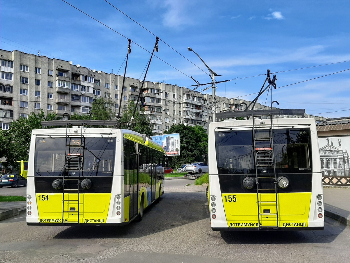 Львов, Electron T19102 № 154; Львов, Electron T19102 № 155