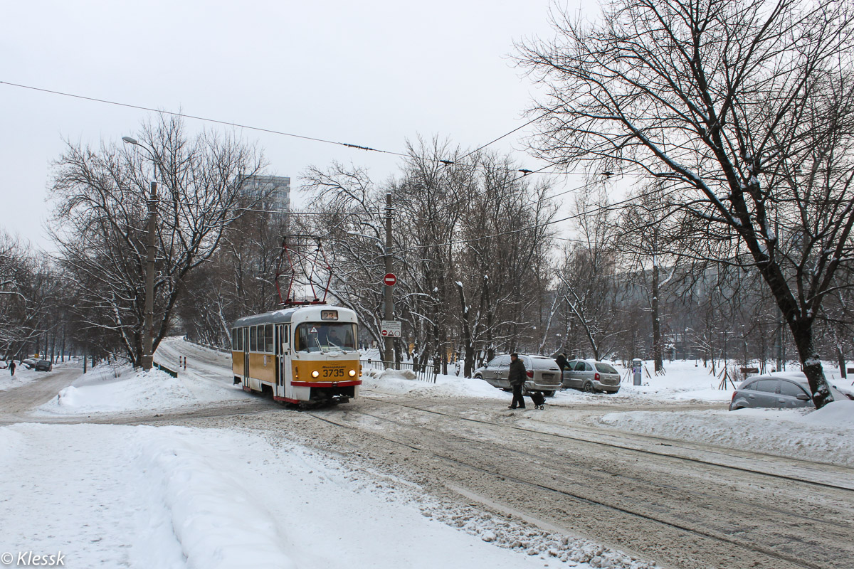 Москва, Tatra T3SU № 3735