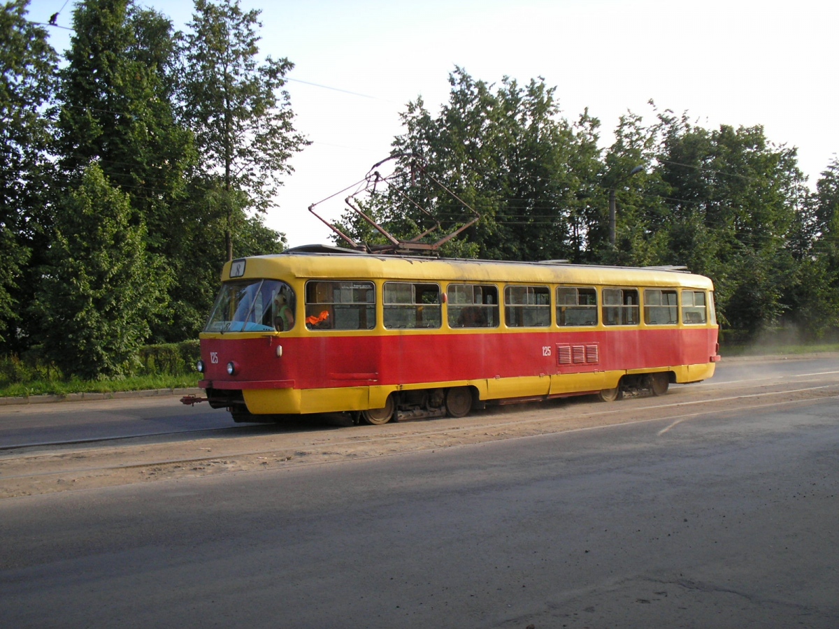 Тверь, Tatra T3SU № 125; Тверь — Тверской трамвай в начале 2000-х гг. (2002 — 2006 гг.); Тверь — Трамвайные линии: Московский район