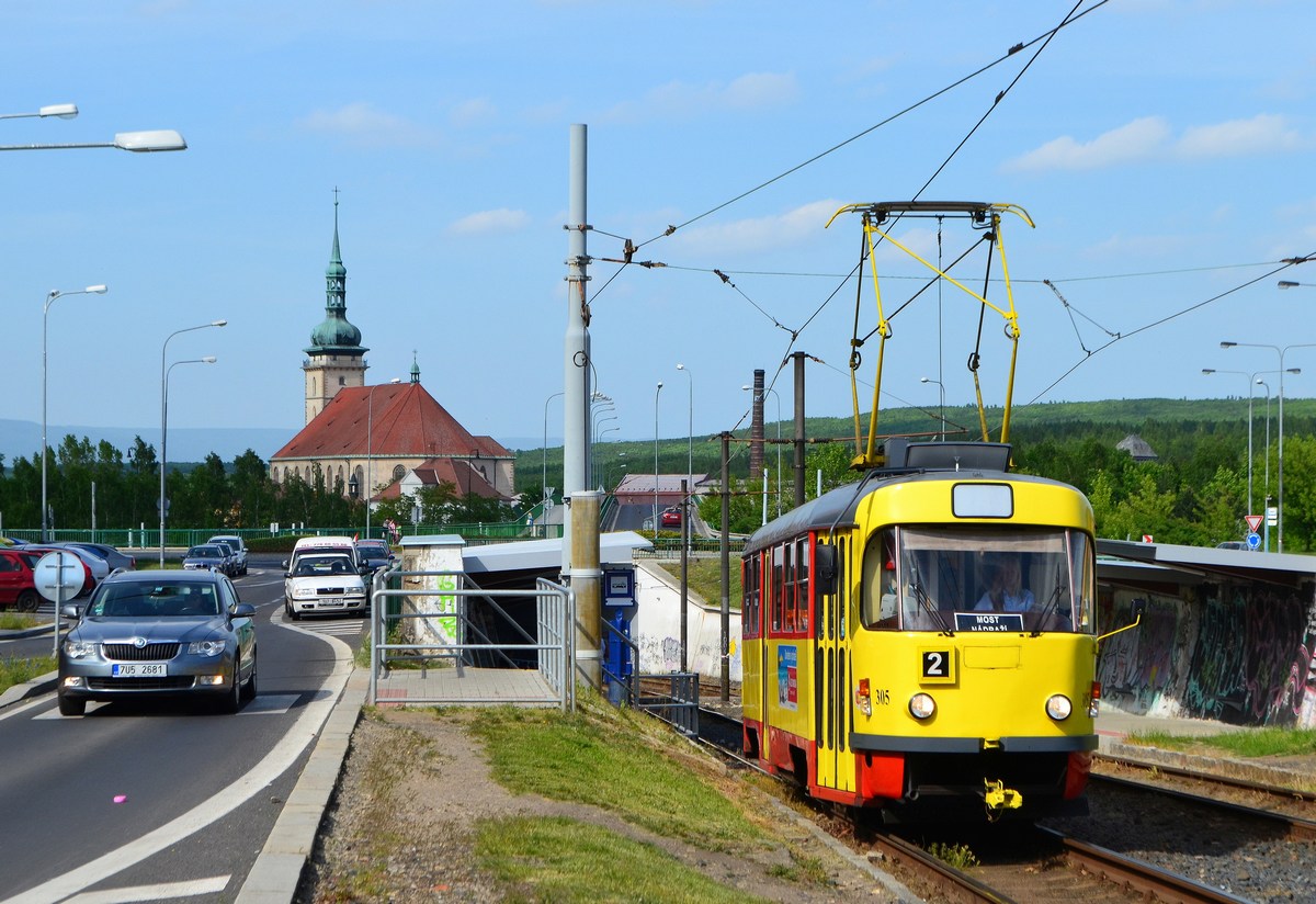 Мост ― Литвинов, Tatra T3M.3 № 305