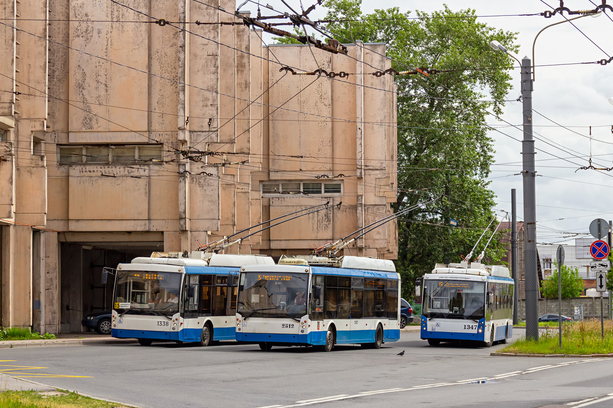 Санкт-Петербург, Тролза-5265.00 «Мегаполис» № 2512; Санкт-Петербург, Тролза-5265.00 «Мегаполис» № 1347; Санкт-Петербург — Конечные станции и разворотные кольца