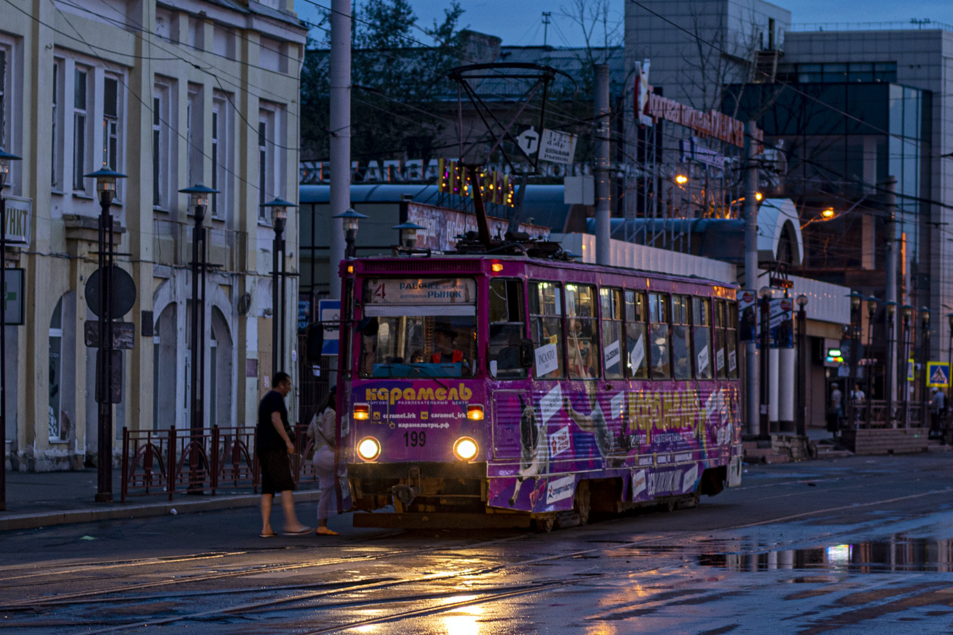 Irkoutsk, 71-605 (KTM-5M3) N°. 199; Irkoutsk — Night and evening photos