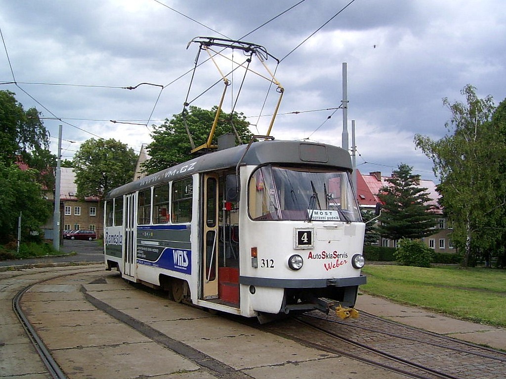 Most ― Litvínov, Tatra T3M.3 № 312 Most ― Litvínov, Tatra T3M.3 № 312
