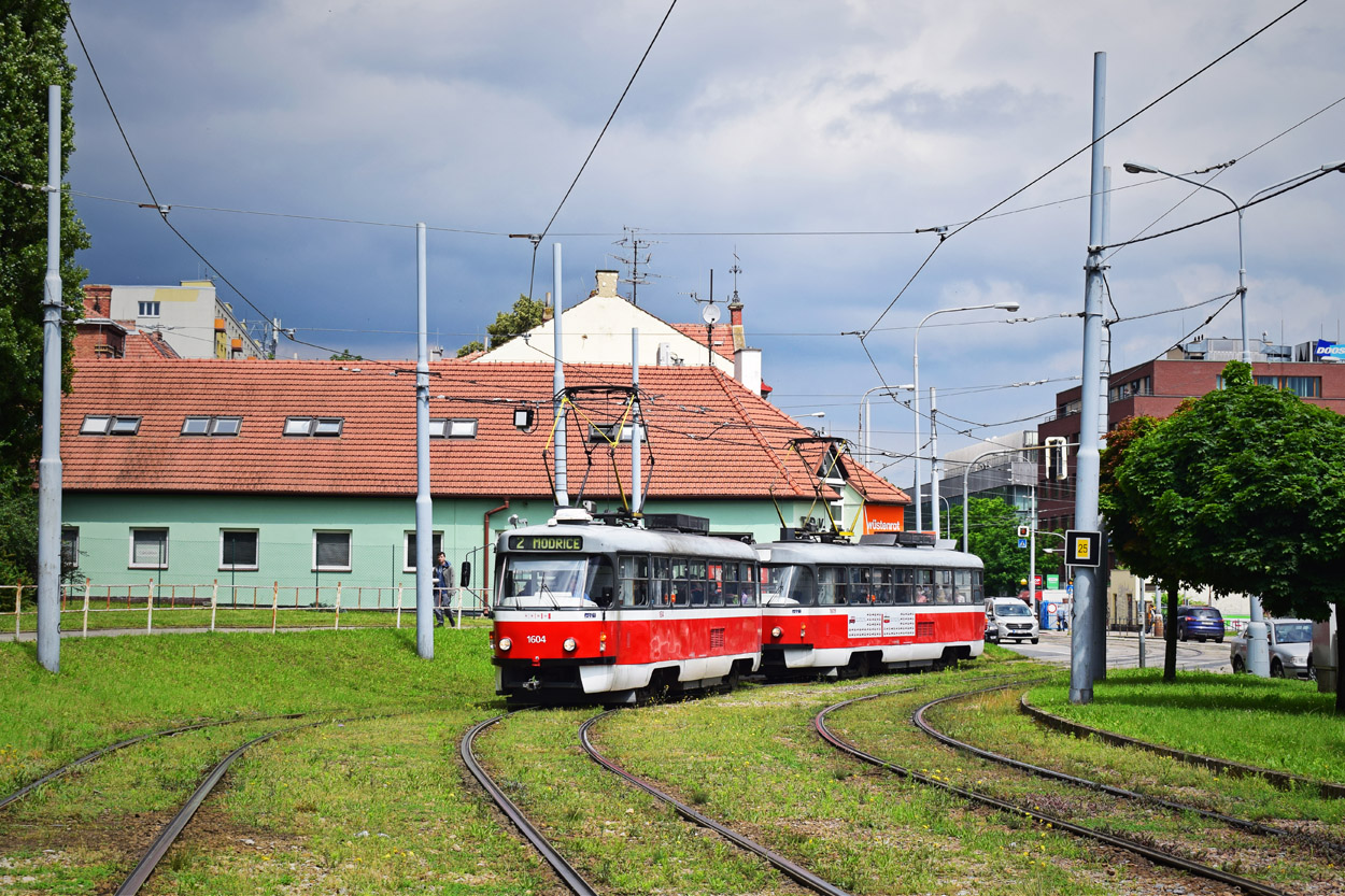 Брно, Tatra T3G № 1604; Брно, Tatra T3G № 1619