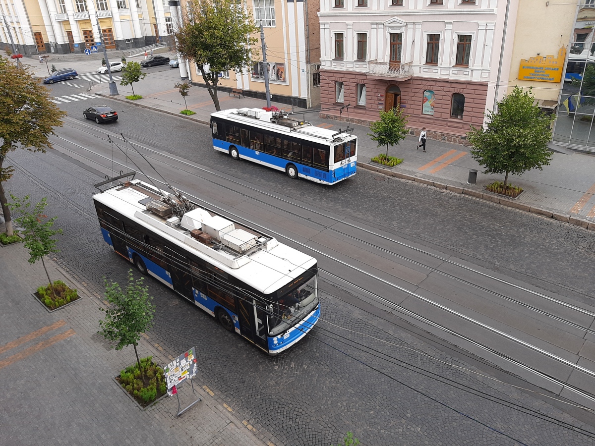 Винница, Богдан Т70117 № 030; Винница — Электротранспорт Винницы с высоты