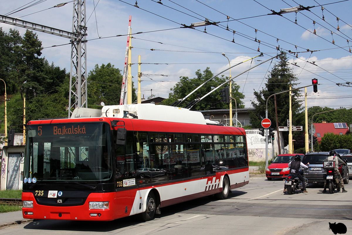 Prešov, Škoda 30Tr SOR № 735; Prešov — Trolleybus & Electrified Railroad Crossings