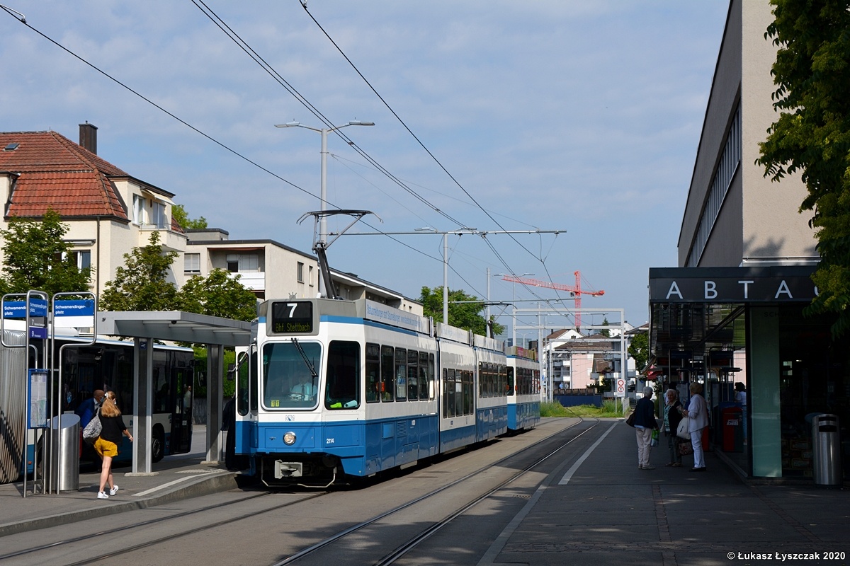 Цюрих, SWP/SIG/ABB Be 4/8 "Tram 2000 Sänfte" № 2114