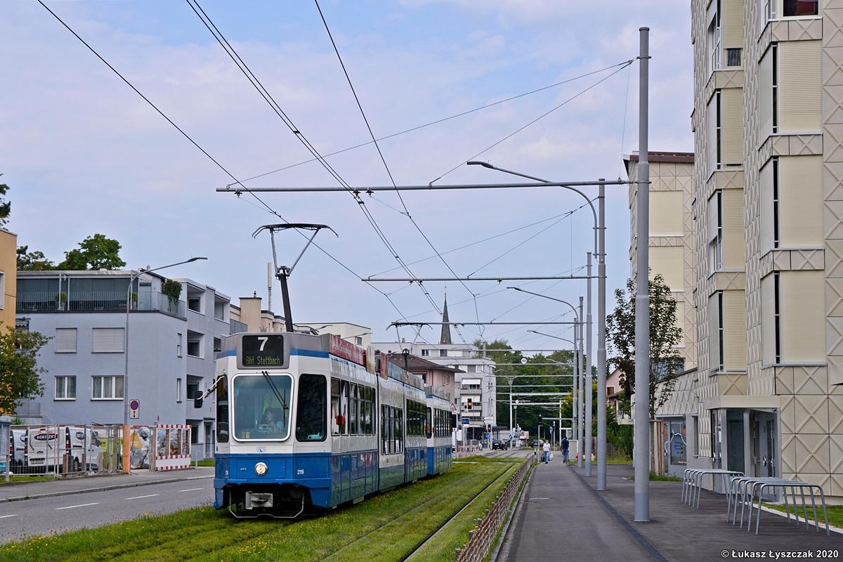 Цюрих, SWP/SIG/ABB Be 4/8 "Tram 2000 Sänfte" № 2119