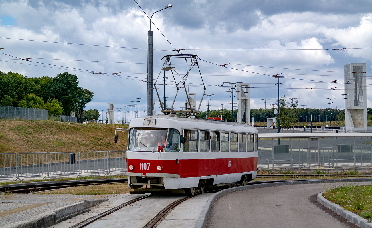 Самара, Tatra T3SU (двухдверная) № 1107; Самара — Конечные станции и кольца (трамвай)