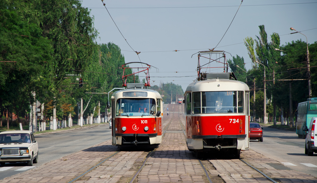 Mariupol, Tatra T3SUCS Nr. 1011; Mariupol, Tatra T3A Nr. 734