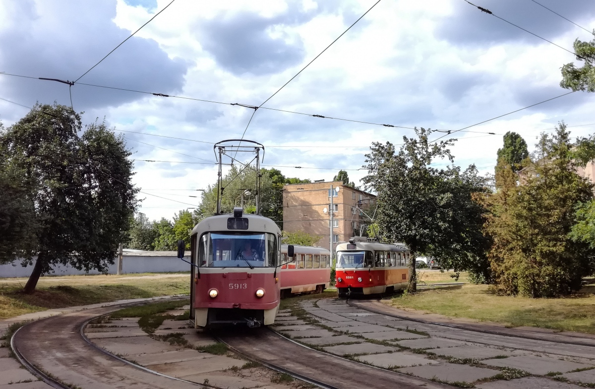 Киев, Tatra T3SU № 5913; Киев — Конечные станции и кольца
